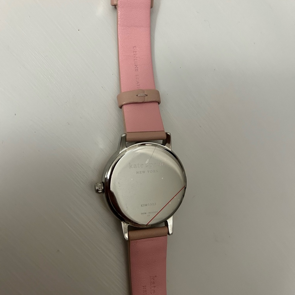 Kate Spade New York KSW1513 Metro White Dial Pink Leather Strap Women's Watch - Picture 4 of 5